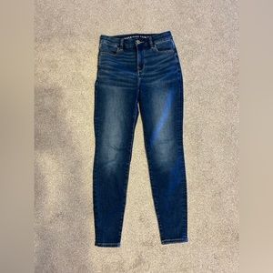 American Eagle dark blue jeans, size 2, high rise jegging
